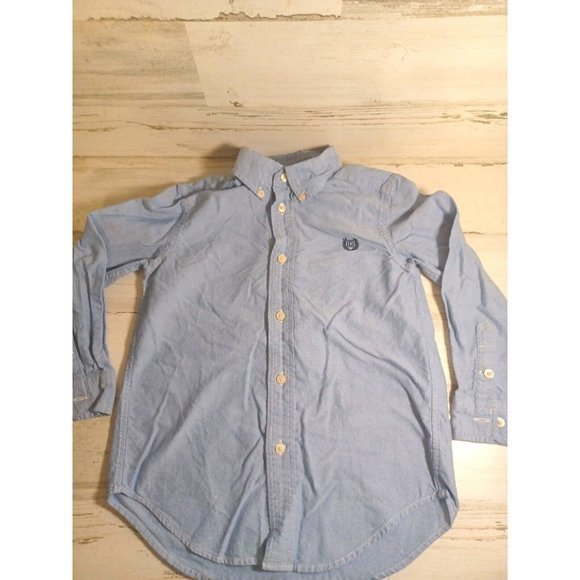 Chaps Boys Size 5 Blue Button-up Long-sleeve - Picture 4 of 11